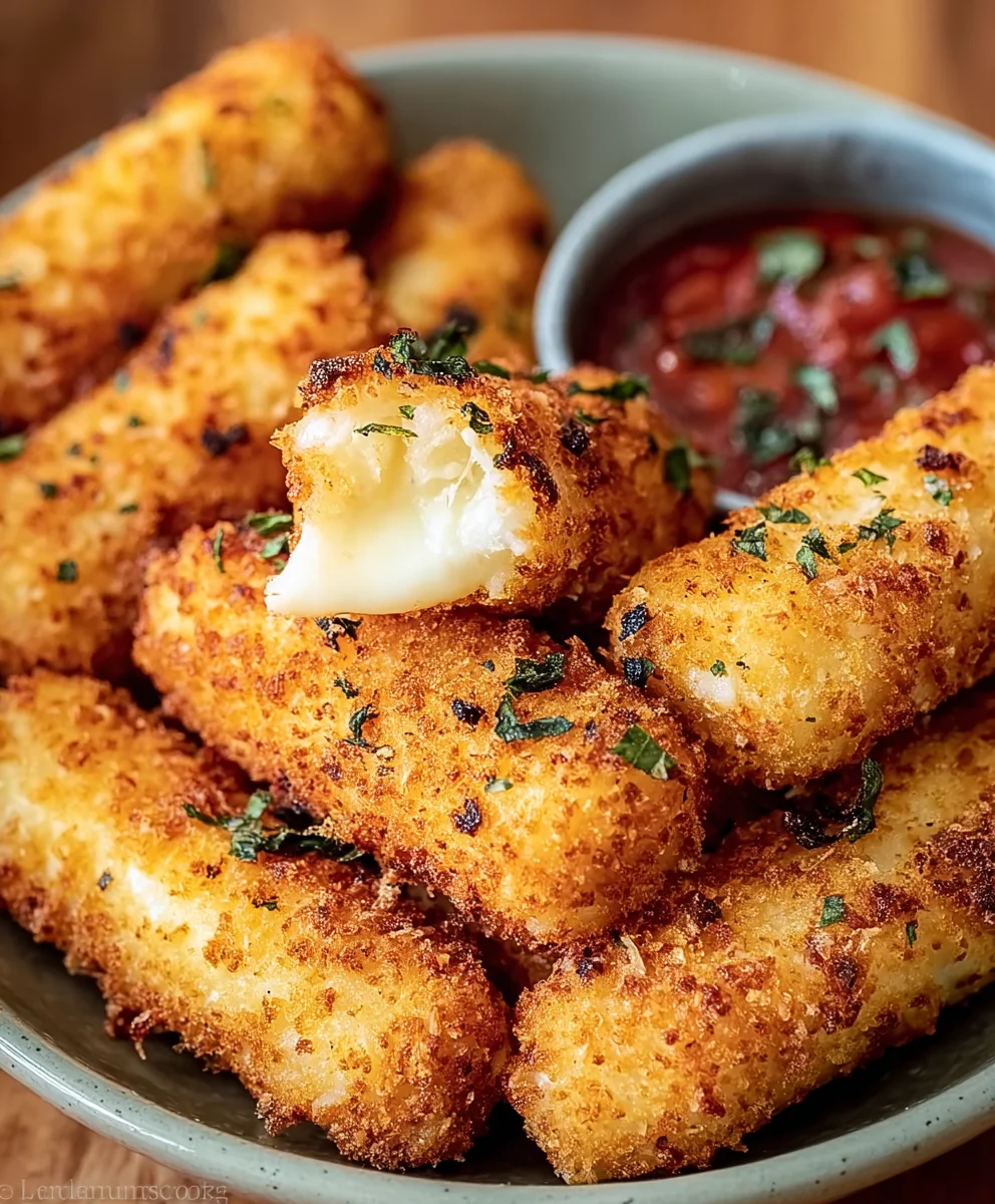 Air Fryer Mozzarella Sticks- Crispy & Delicious