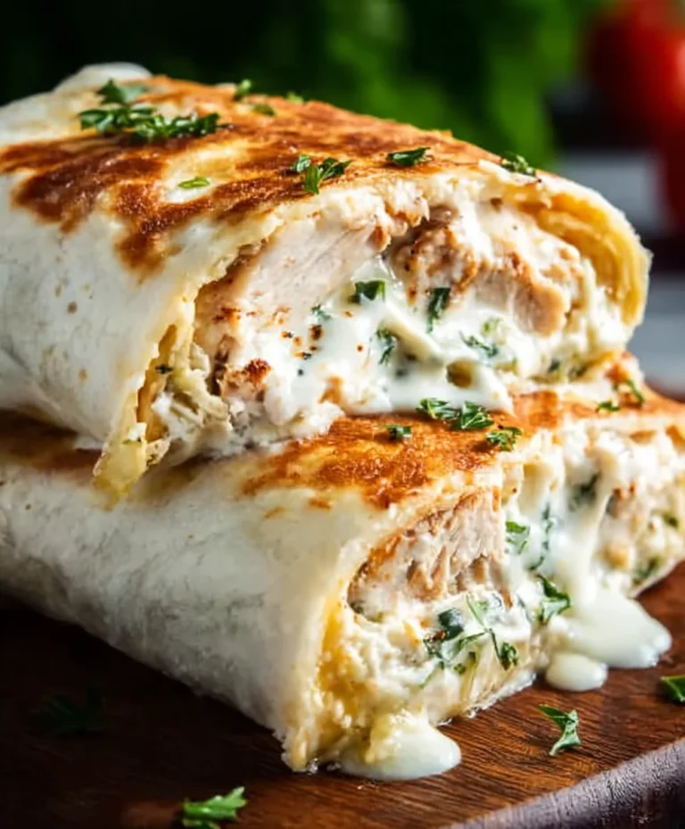 Cheesy Chicken Garlic Wraps- Easy & Delicious Meal