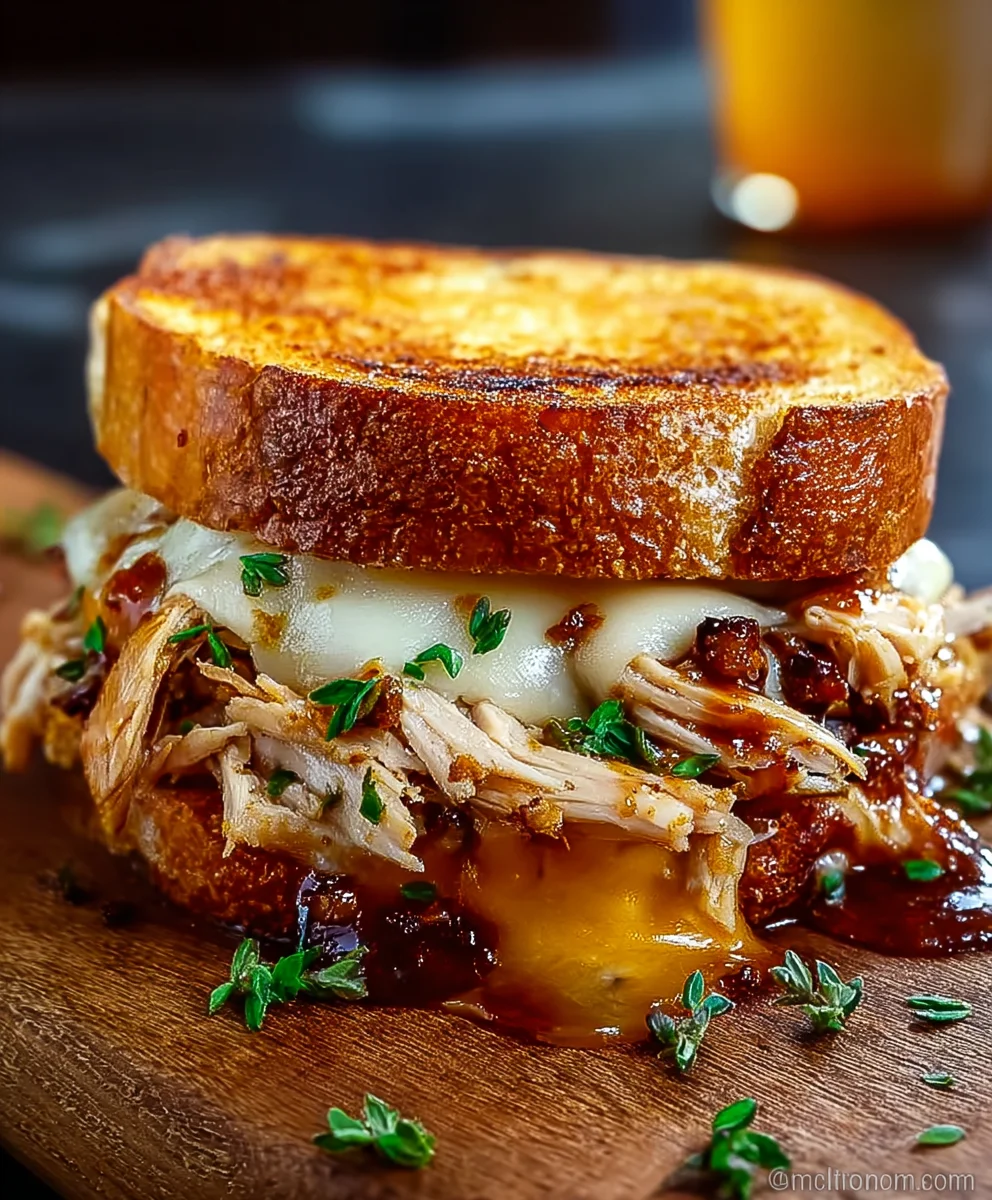 BBQ Chicken Grilled Cheese-Ultimate Comfort Food