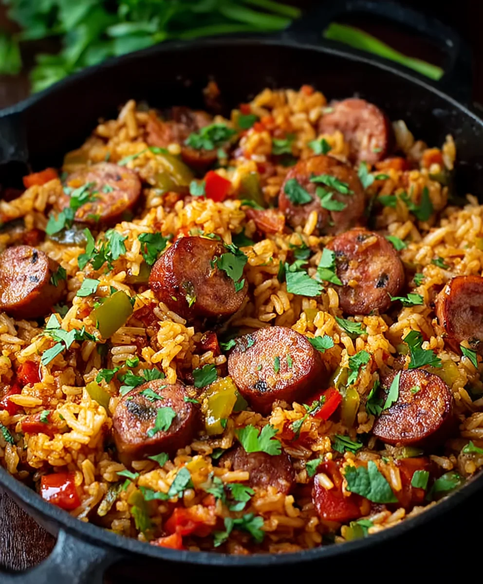 Easy Cajun Beef & Rice Skillet Dinner