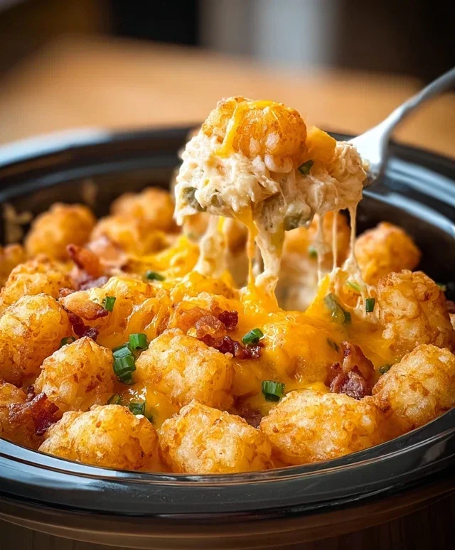 Crock Pot Chicken Tater Tot Casserole