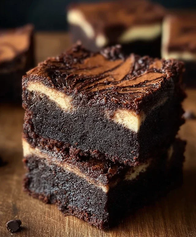 Dark Chocolate Cheesecake Brownies