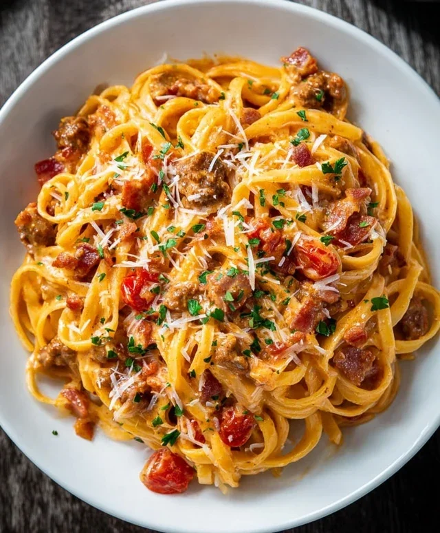 Beef Beef Bacon Pasta