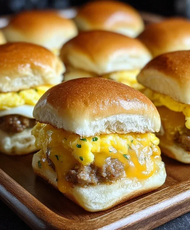 Sausage Egg and Cheese Breakfast Sliders