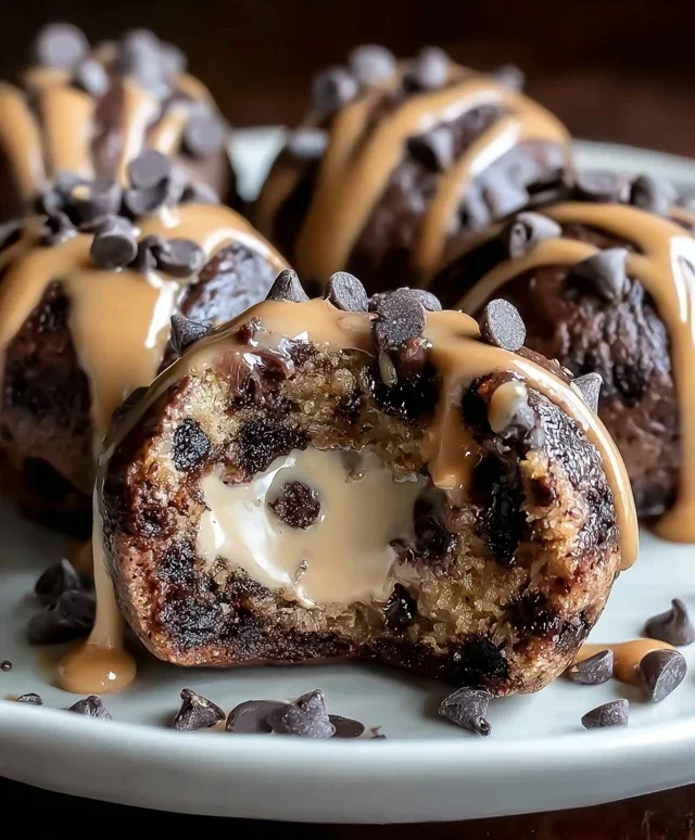 Chocolate Chip Cookie Dough Brownie Bombs