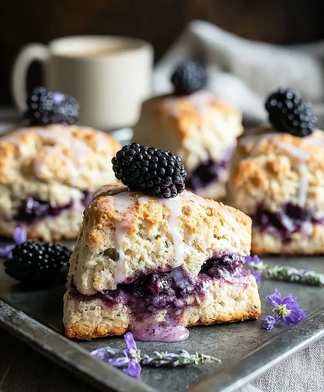 Blackberry Lavender Scones