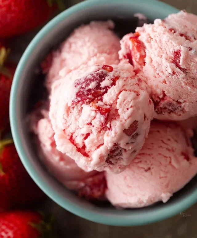 Homemade Strawberry Ice Cream