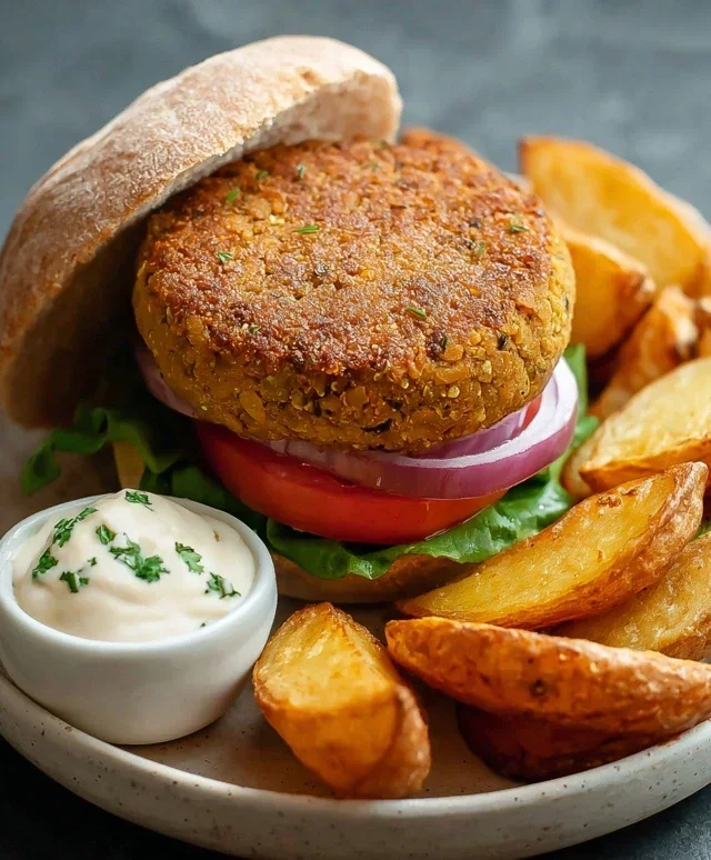Easy 6-Ingredient Lentil Burgers
