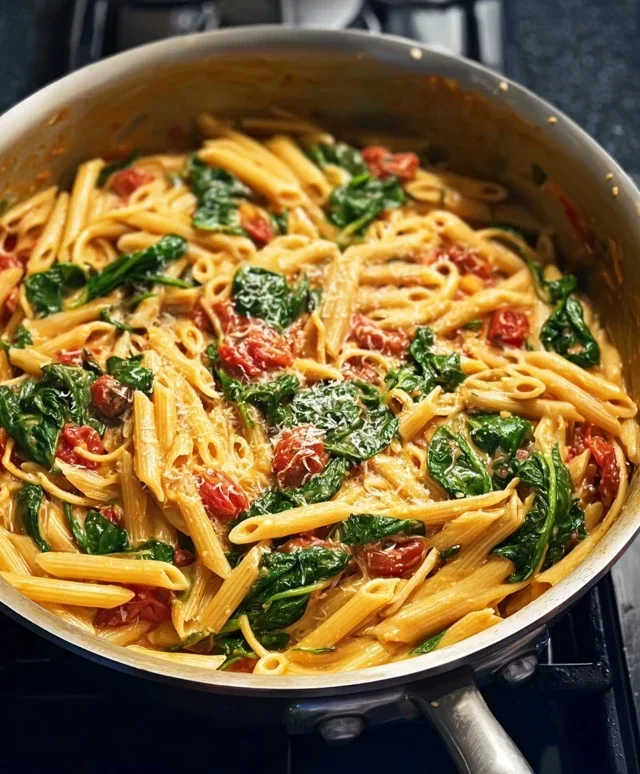 One-Pot Spinach Tomato Pasta