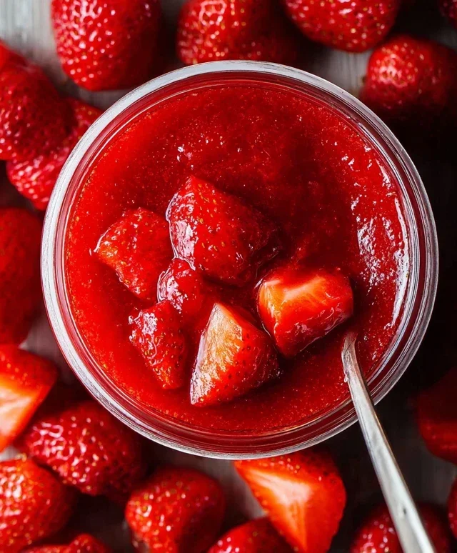 Fresh Strawberry Sauce (Strawberry Topping)