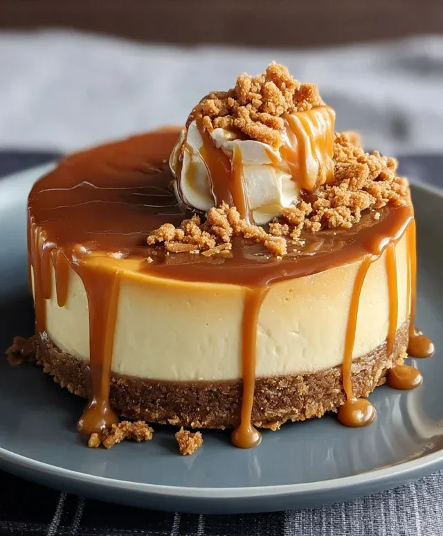 Cookie Butter Caramel Cheesecake