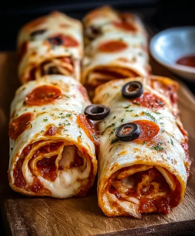 Easy Baked pizza Wraps