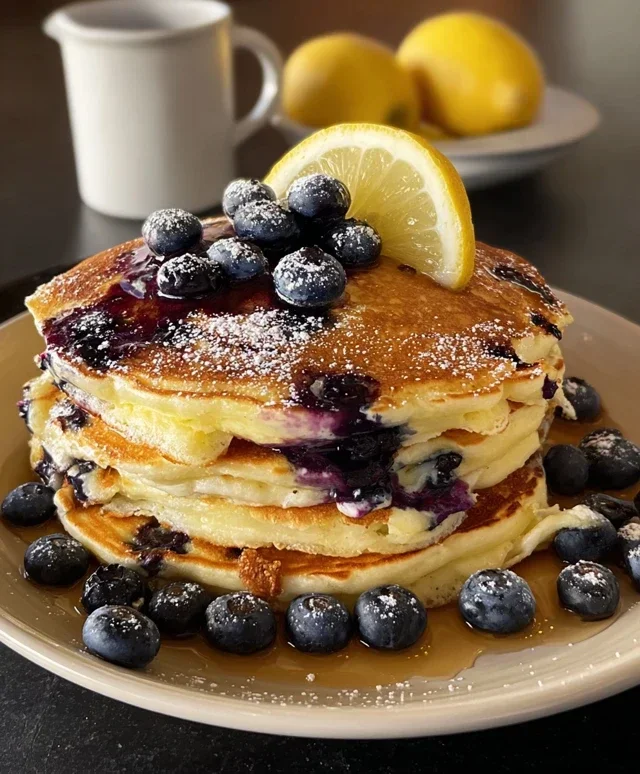 Lemon Blueberry Pancakes