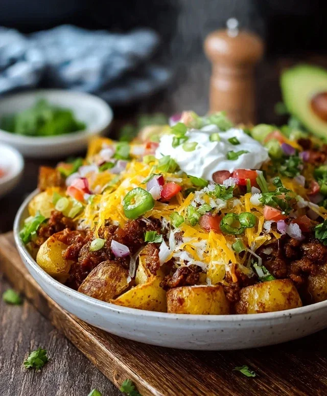 Loaded Potato Taco Bowl