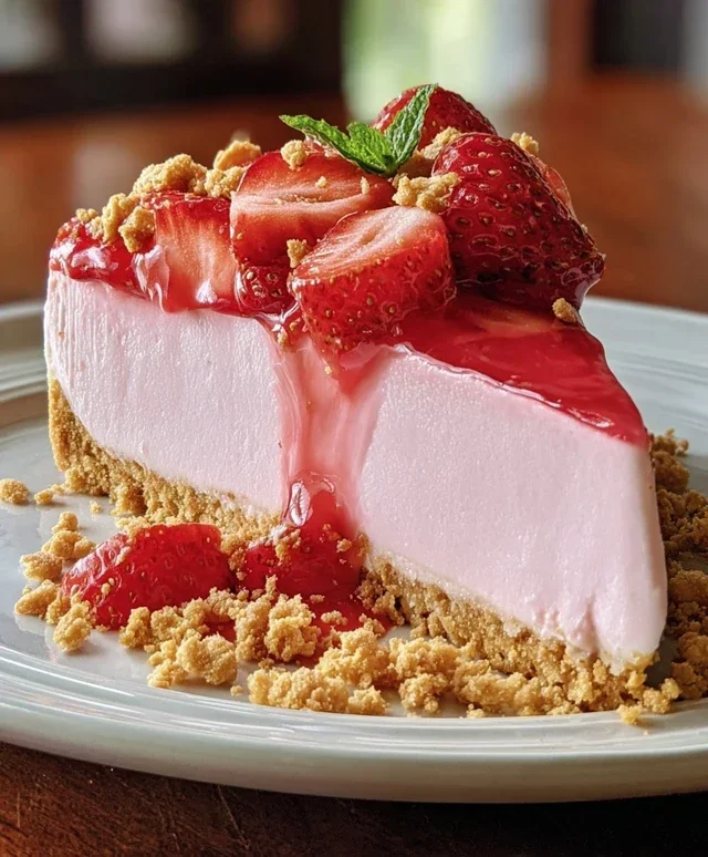 Strawberry Crunch Pink Cheesecake
