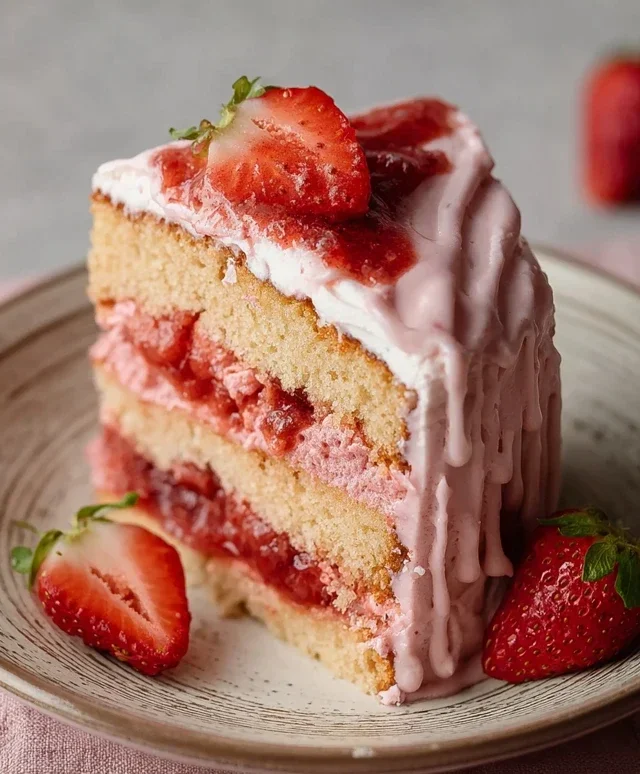 Small-batch Vegan Strawberry Cake