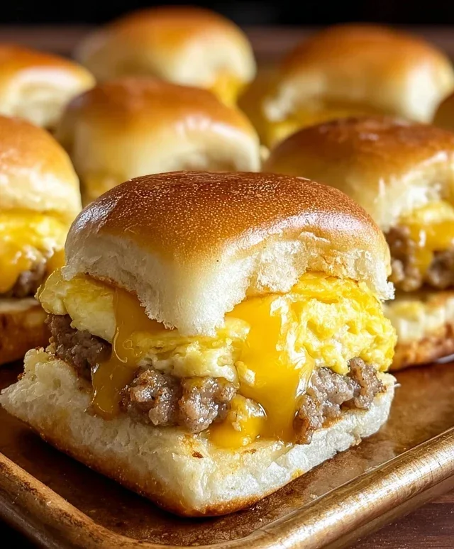Sausage Egg and Cheese Breakfast Sliders