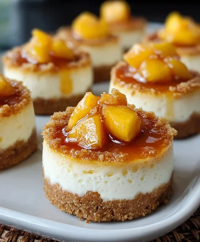 Peach Cobbler Mini Cheesecakes