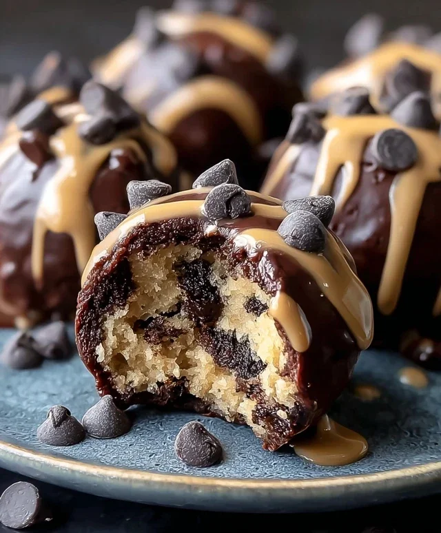 Chocolate Chip Cookie Dough Brownie Bombs