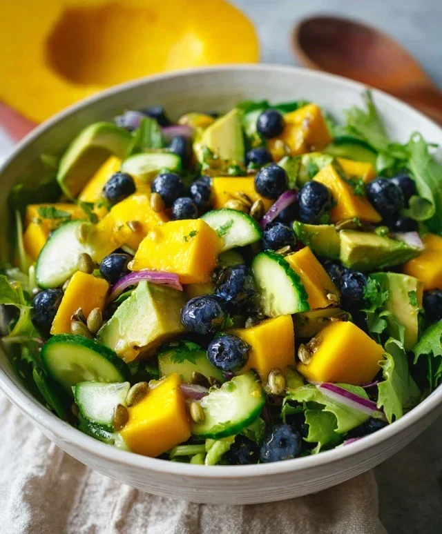 Mango Cucumber Salad with Blueberry and Avocado