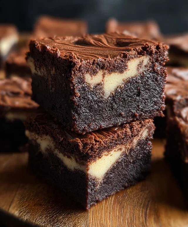 Dark Chocolate Cheesecake Brownies
