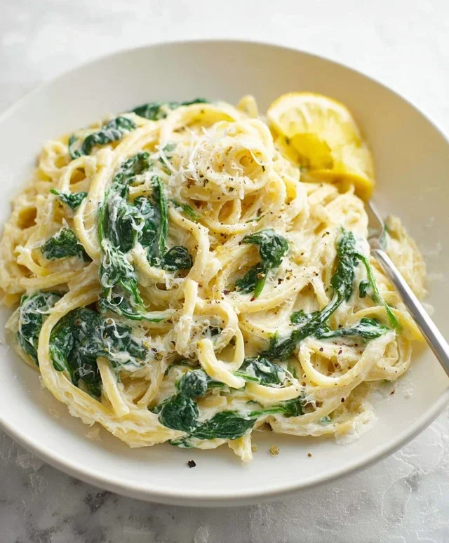 Lemon ricotta pasta & spinach