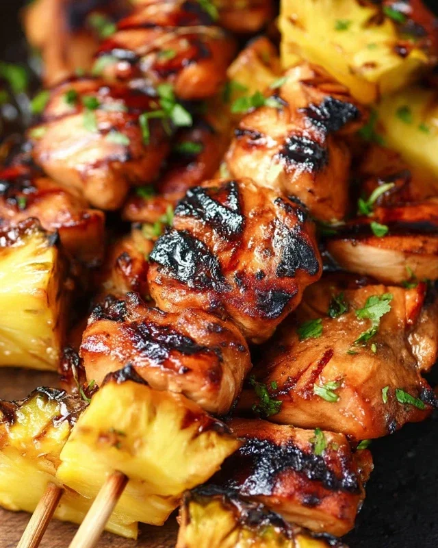 Pineapple Chicken Kebabs Recipe