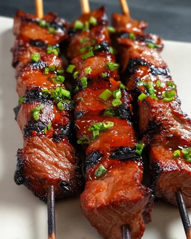 BBQ Beef Skewers with Filipino BBQ Marinade