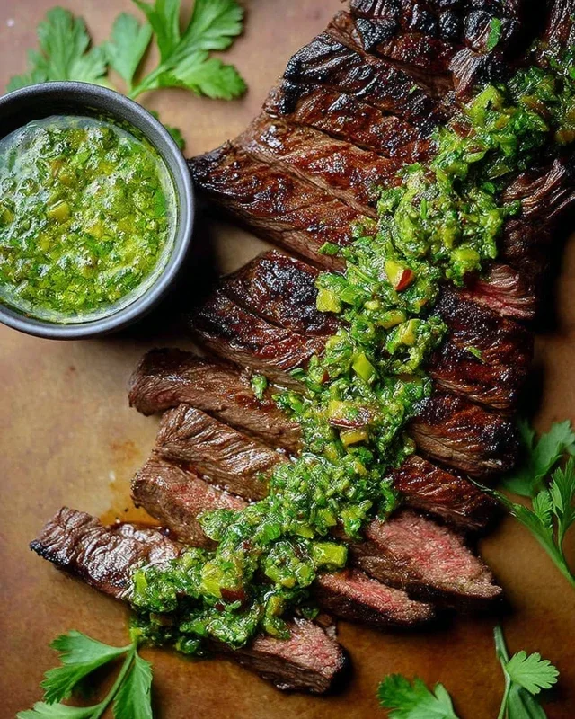 Skirt Steak Marinade Recipe with Chimichurri Recipe
