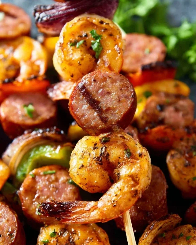 Sausage and Shrimp Kabobs