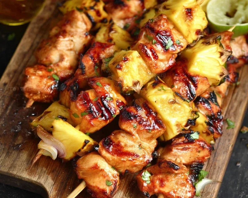 Pineapple Chicken Kebabs Recipe