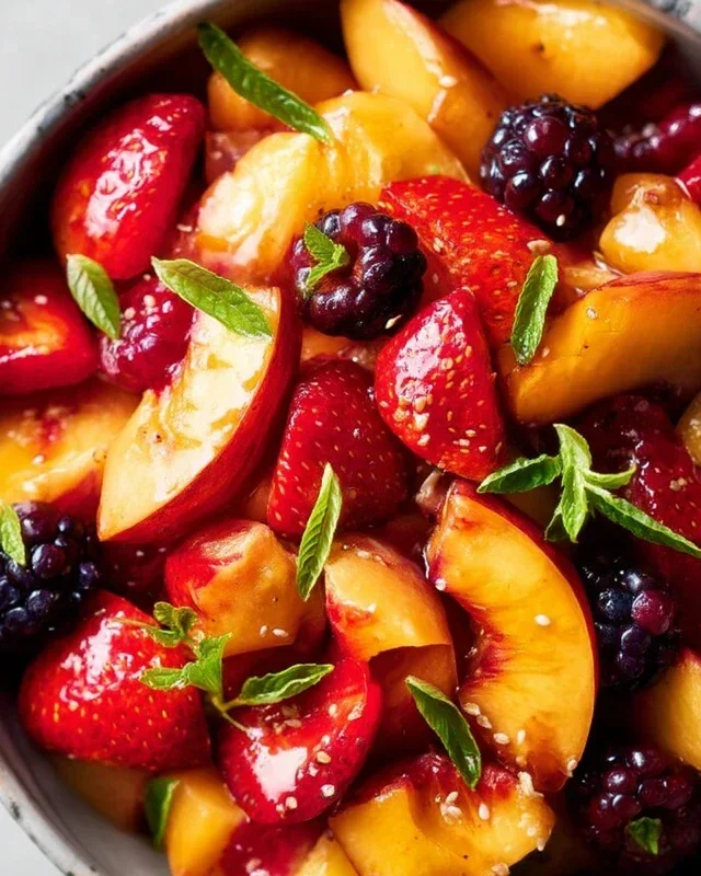 Summer Peach Fruit Salad