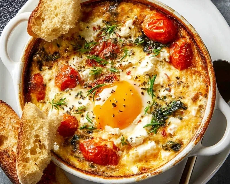 Baked Feta Eggs