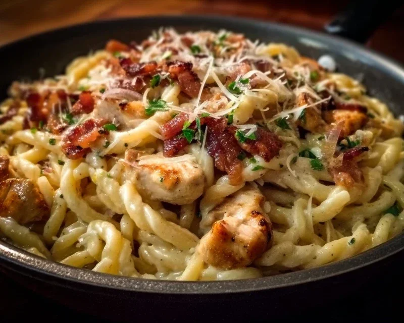 Chicken Beef Beef Bacon Ranch Pasta