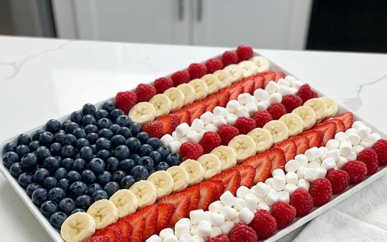 4th of July Fruit Platter Idea | How to Make an American Flag