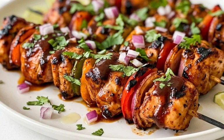 Mexican Barbecue Chicken Skewers