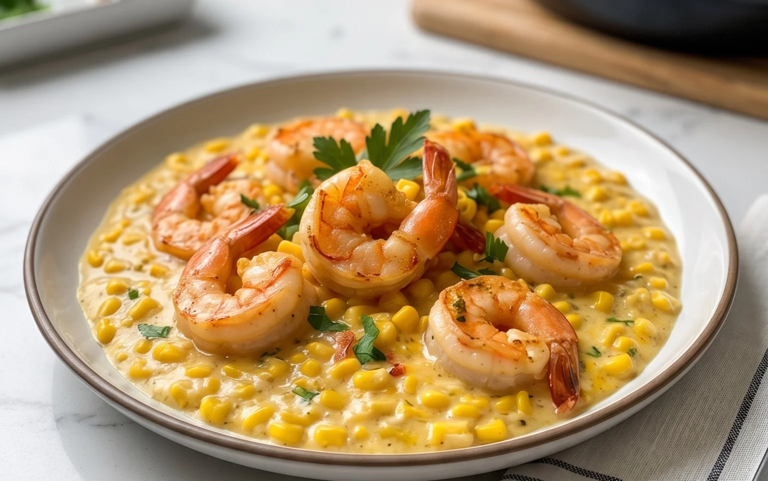 Shrimp and Creamed Corn (30 Minutes, One-Pan)