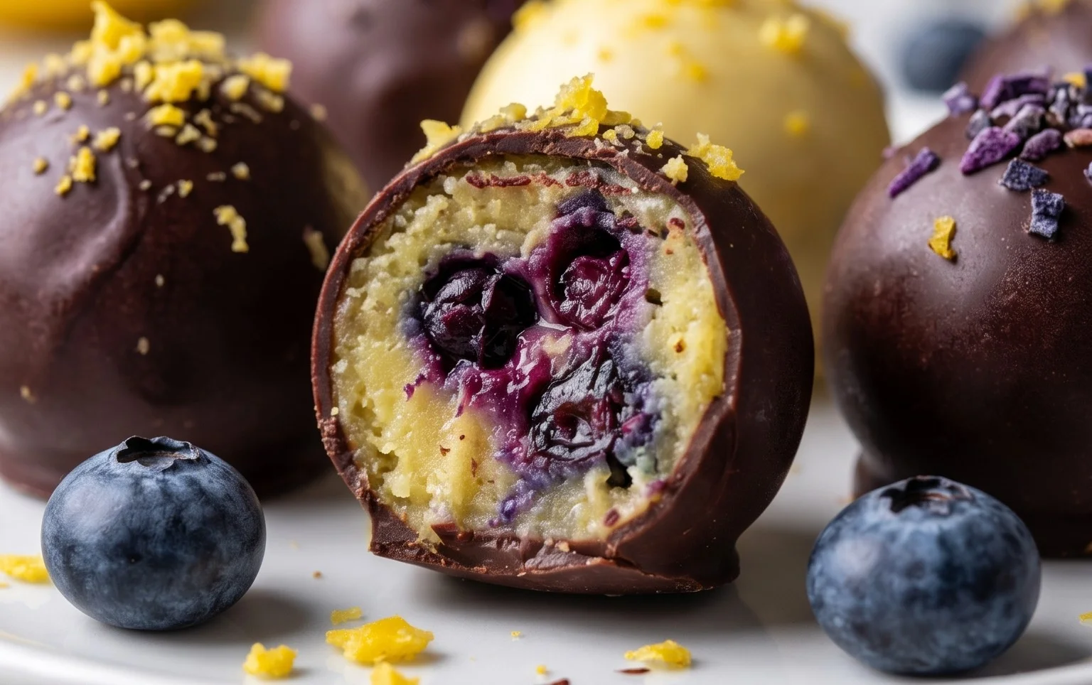 LEMON BLUEBERRY TRUFFLES 