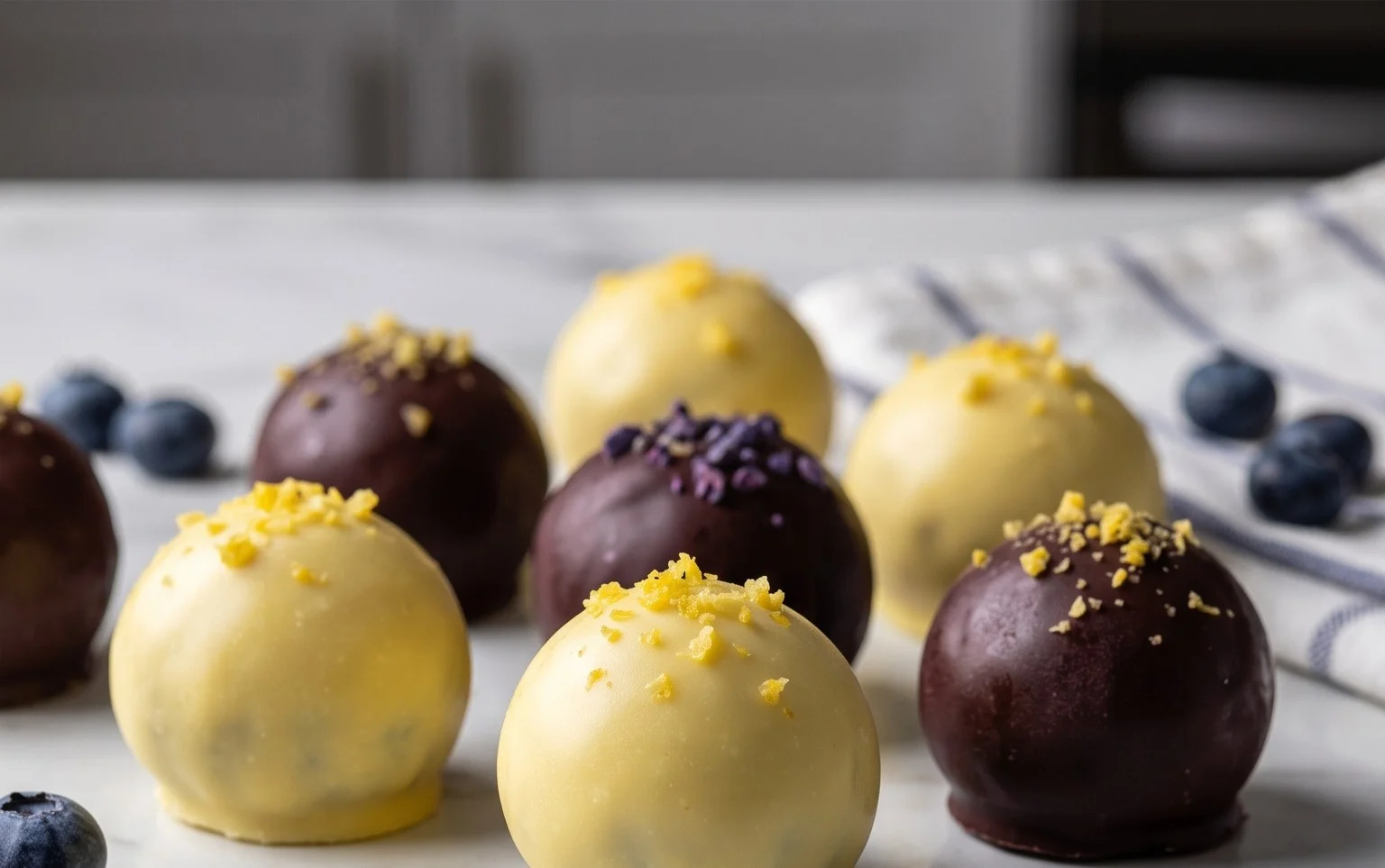 LEMON BLUEBERRY TRUFFLES 
