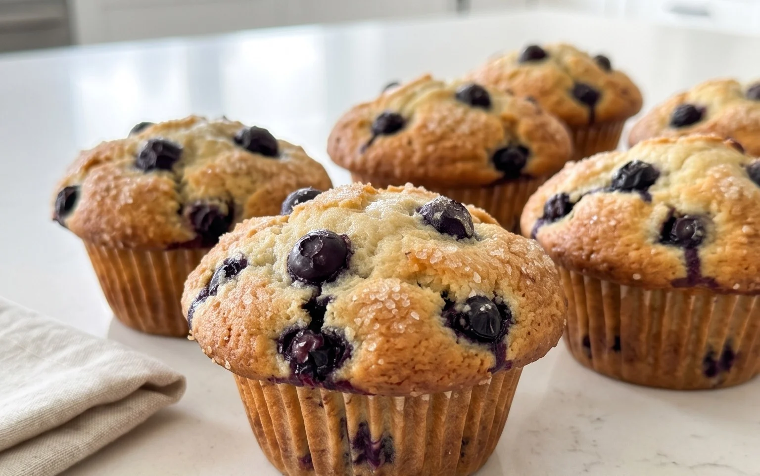 Sour Cream Blueberry Muffins
