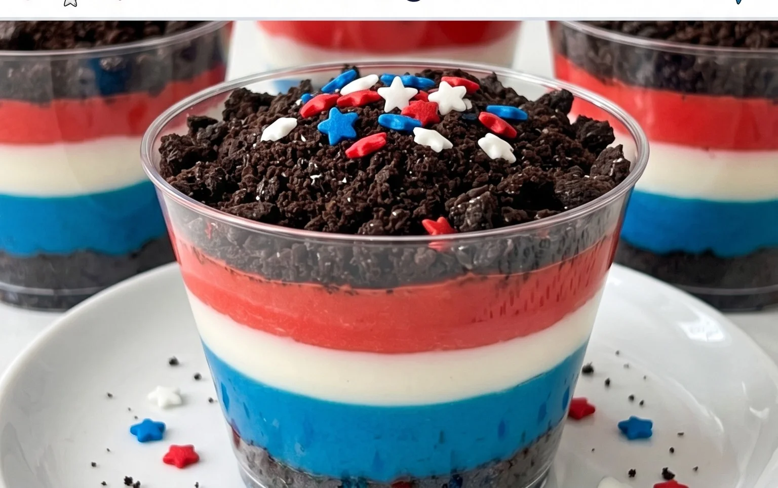 Red, White and Blue Dirt Cups