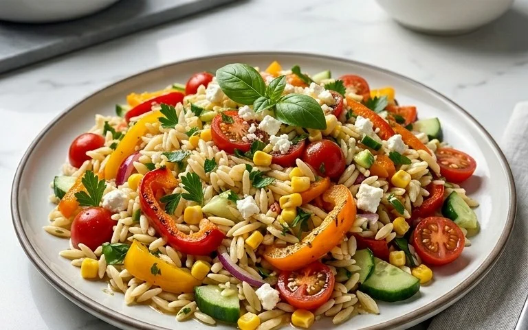 Rainbow Orzo Salad