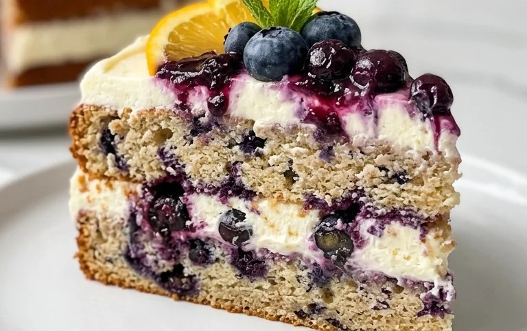 Nova Scotia Blueberry Cream Cake