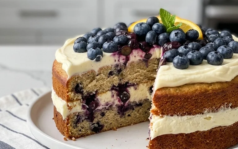 Nova Scotia Blueberry Cream Cake