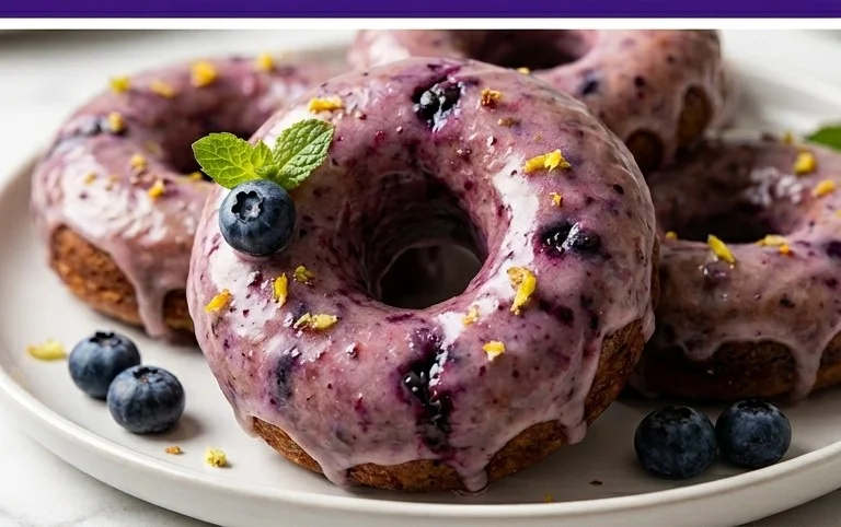 Wild Blueberry Cake Donuts
