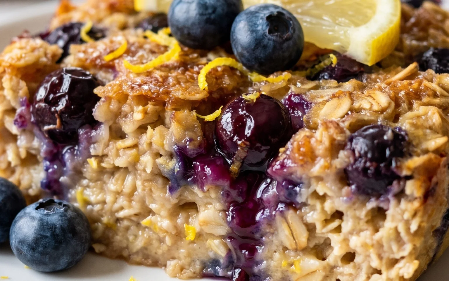 Lemon Blueberry Baked Oats