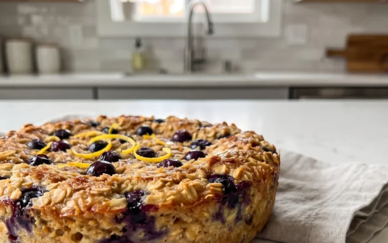 Lemon Blueberry Baked Oats
