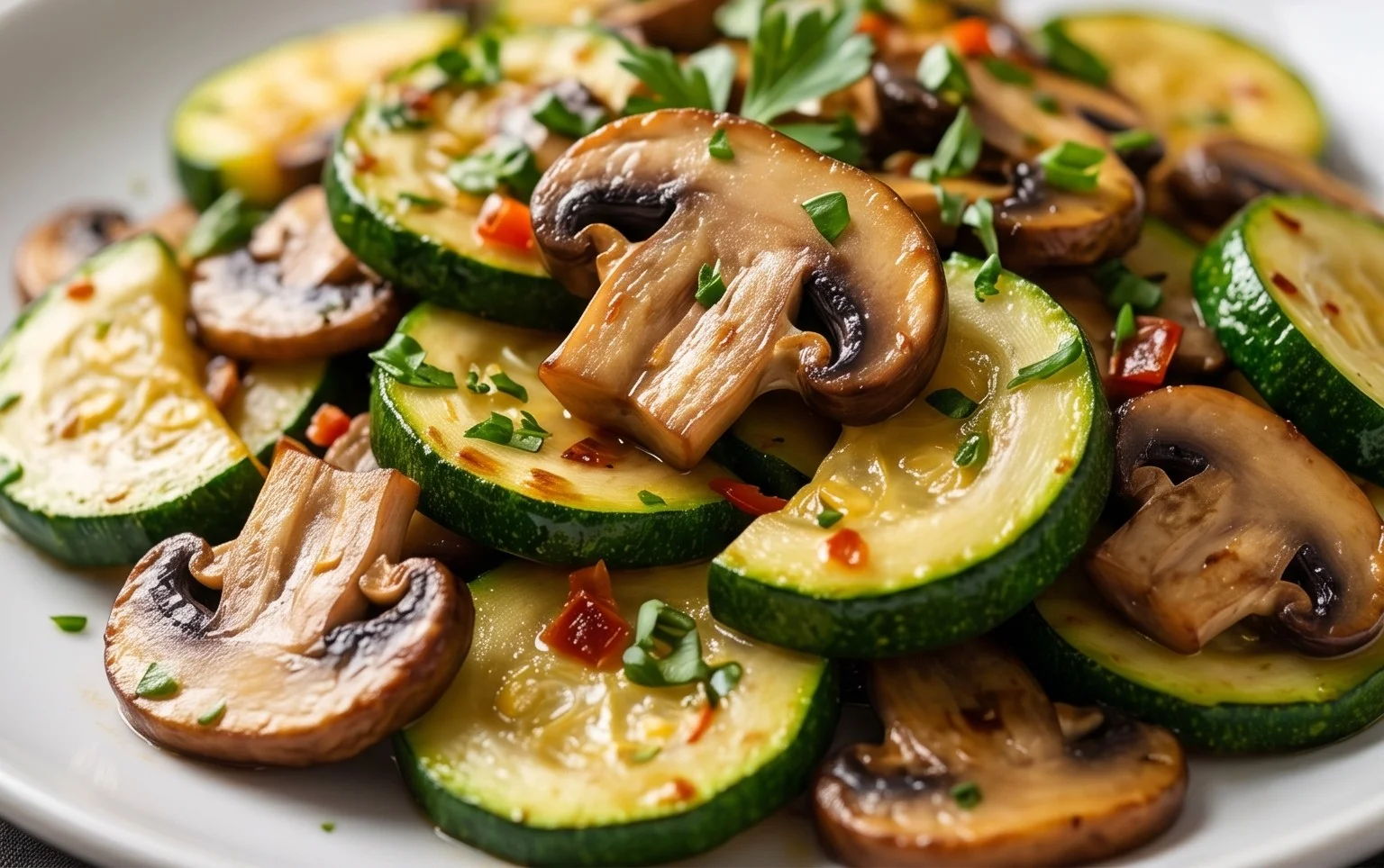 Skillet Zucchini and Mushrooms
