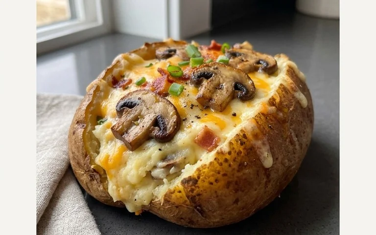 The Ultimate Stuffed Baked Potatoes with Mushrooms