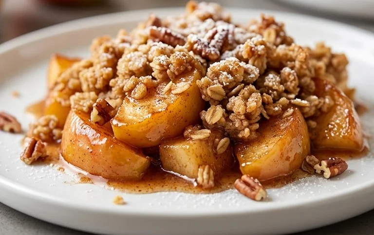 Healthy Breakfast Apple Crum extractble